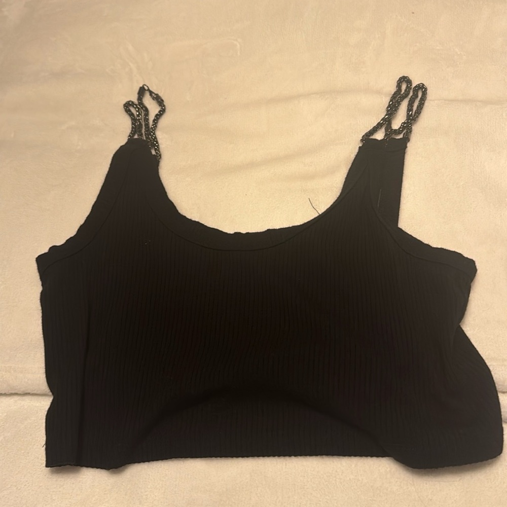 Emma and Sam cropped top with chain straps